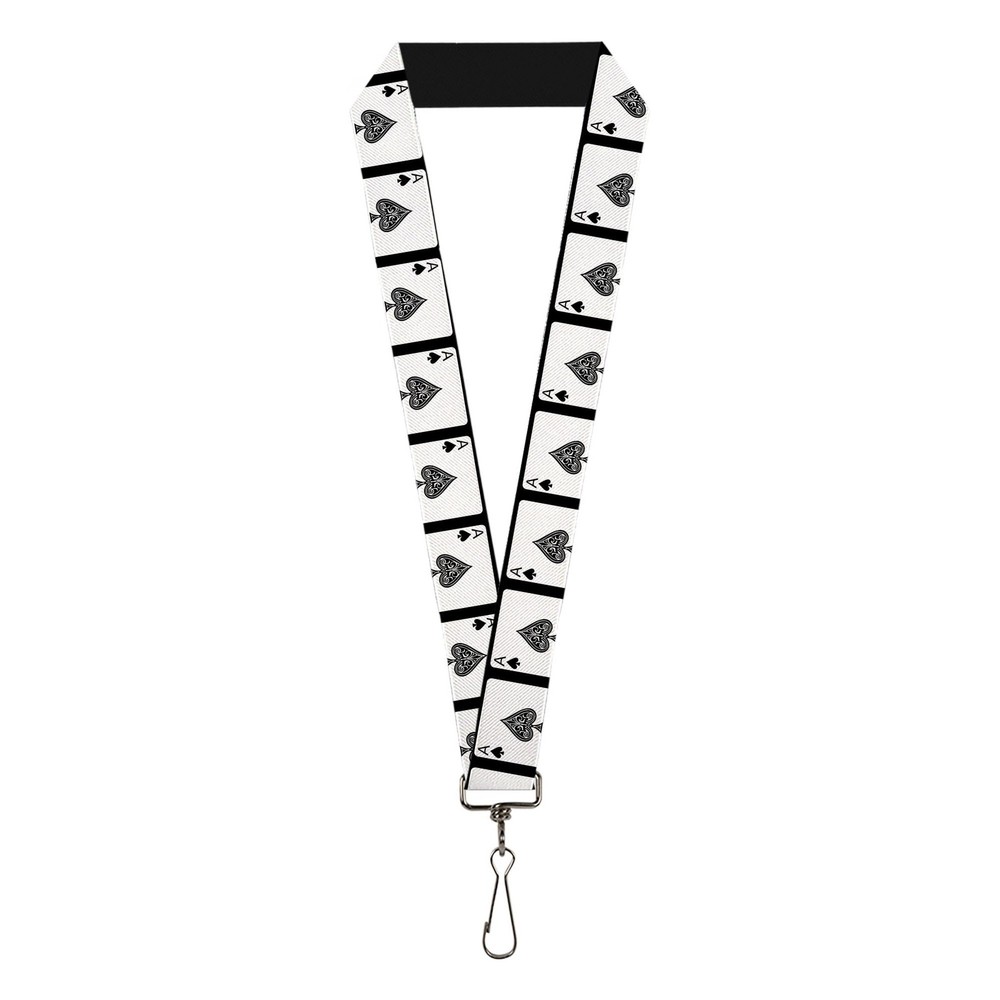 1.0 Inch Lanyard Ace Of Spades Accessory ID Badge Holder Keychain Strap