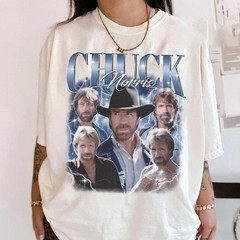 Chuck Norris Actor Bootleg Shirt, Cowboy Hero Tribute Legend Humor 1940 2026 Tee