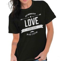Love Forever Romantic Valentine’s Day Gift Womens Graphic Crewneck T Shirt Tee