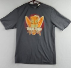 Vintage 2014 Rum Run Marathon Logo Gray Polyester T-shirt Mens Medium