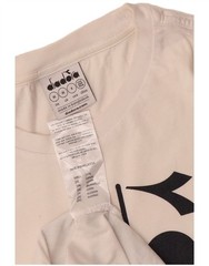 Diadora Mens Graphic T-Shirt Top Medium White Colourblock Cotton DN17