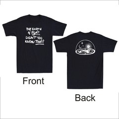 The Earth Is Flat Didn’t You Know That Vintage Front & Back Print Men’s T-Shirt
