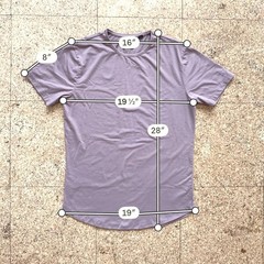CUTS AO Crewneck Elongated T-Shirt Sz Medium Dusk /Taupe PYCA Stretch Anti Odor