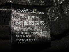 Men’s All Saints POSTNOON LEATHER SHIRT jacket overshirt XL (ref61) £159.99!!!!!