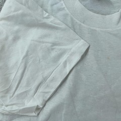 Vtg Blank White DPSC by BVD Shirt Mens Small 100% Combed Cotton Crewneck Plain