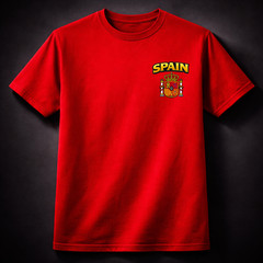 FIFA World Cup 2026 Spain La Roja Soccer Fan Graphic Printed Unisex T-Shirt