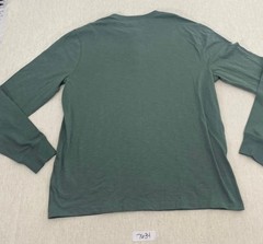 J.Crew Henley T-Shirt Mens XL Green Long Sleeve Button Front Cuff Pullover NWT