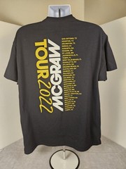 Tim McGraw Tour 2022 Concert T-Shirt Black Size XL Tour Dates Back