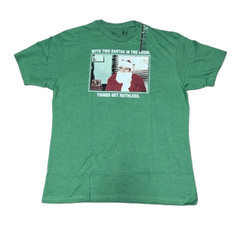 The Office Mens XL Green Two Santas Michael Christmas Holiday Graphic TShirt NEW