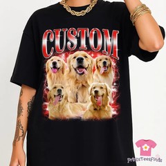 Personalized Pet Bootleg Shirt Custom Dog Cat Photo Tee Gift
