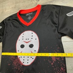 Friday The 13th Jason Voorhees Hockey Jersey Black Red Small Horror Movie Merch