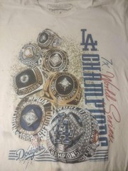 Los Angeles Dodgers Mitchell & Ness World Series Championship Rings T-shirt