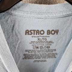 Astro Boy Kanji Graphic Print Tee Mens XL Light Blue Multi Crewneck Short Sleeve