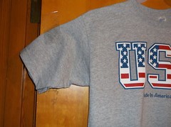 BRAND NEW MEN’S COTTON BLEND LIGHT GRAY w/ RED,WHITE & BLUE U.S.A. T’ SHIRT
