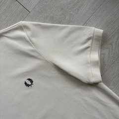 BNWT Fred Perry M7 Crew Neck Pique T-Shirt Ecru Black Mens Size Large Mod 60s