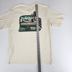 Patagonia Shirt Mens Small Undyed Natural Aquatic Action Little Fish Organic Tee