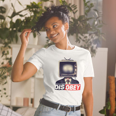 Disobey TV Head Suit Man T-Shirt – Bold Graphic Design for Trendsetters