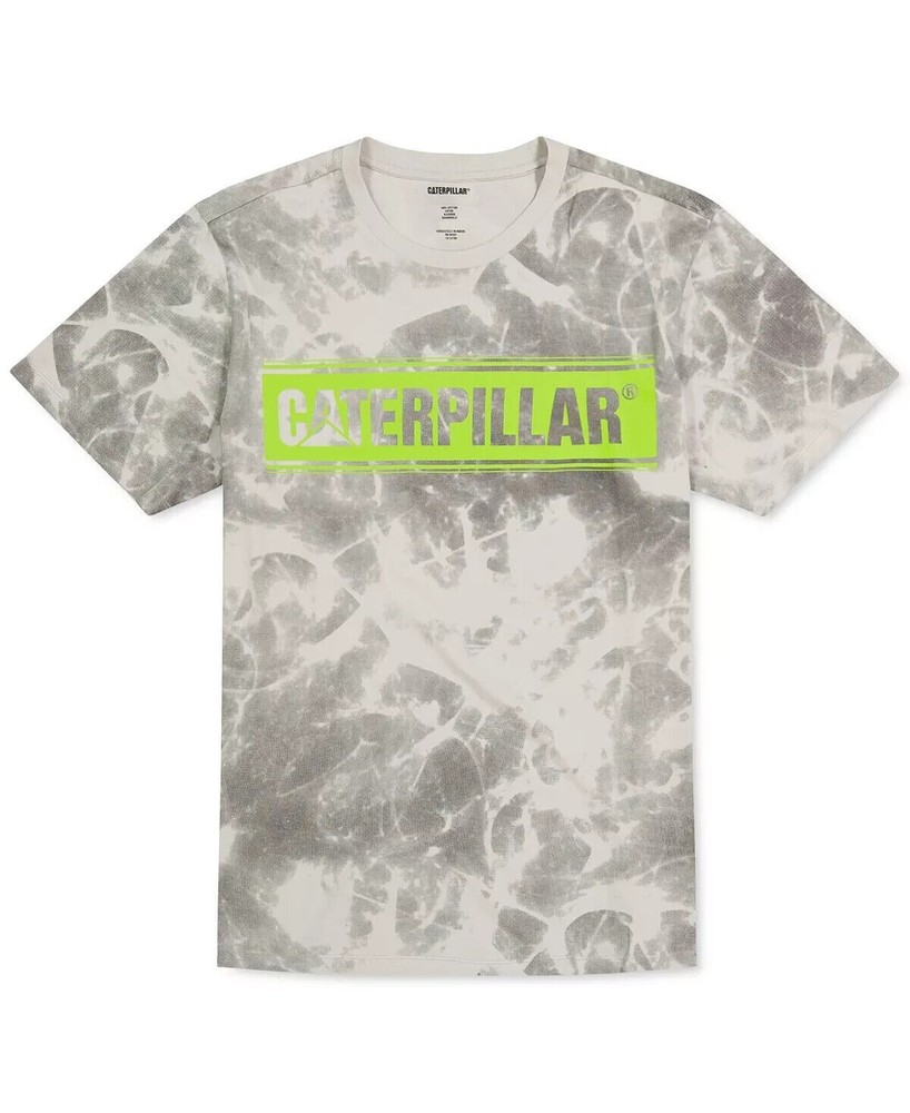 Caterpillar Men’s All Cotton Connect Aop Tee In Lunar Rock, Grey, S