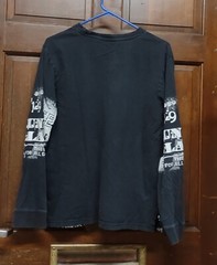 Unbranded Black Long Sleeve T-Shirt $100 One Hundred Dollars Design Sz L NO TAGS