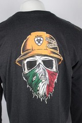 Ariat Men’s Rebar Workman Born For This T Shirt Long Sleeve Charcoal Mexico