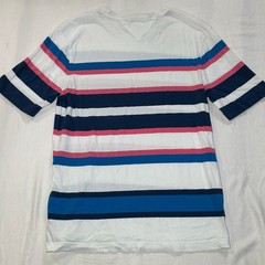 Tommy Hilfiger Multi-Color Horizontal Striped Crewneck T-Shirt