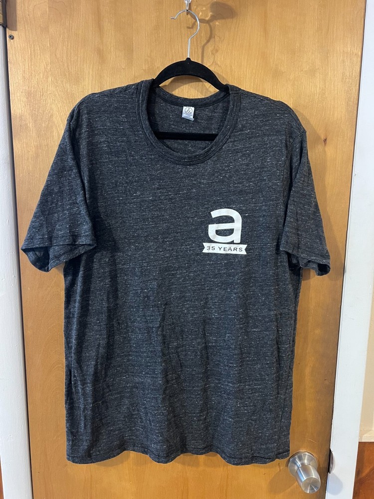 Alston Construction Men’s Grey Short Sleeve Graphic Burnout Tee Shirt XXL 2XL