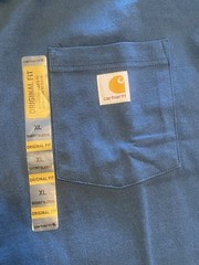 Carhartt Original Fit Men’s XL Blue Pocket T-Shirt Crew Neck Short Sleeve #0031