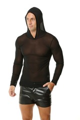 Mens Transparent T-shirt Glossy Tight Boxer Shorts Casual Breathable Sports Suit
