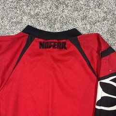 Vtg No Fear Mens Motocross Jersey Red Black Size S Fit M Mesh Racing Shirt