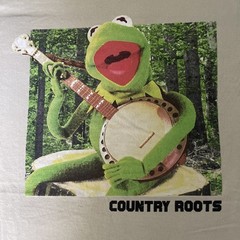 Disney Muppets Kermit the Frog Country Roots Graphic T-Shirt Tan Unisex Adult L