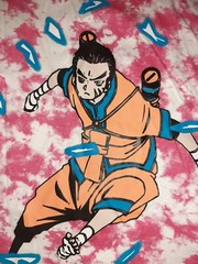 Chrome Edge Pink Tye dye Anime Manga Ninja Graphic T shirt Mens Large