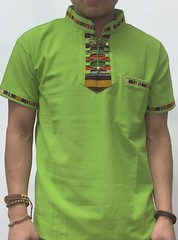 CAMISA TIPICA GUATEMALTECA COLOR NEGRO