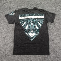 American Fighter Graphic T-shirt Mens Medium Gray Heather Cotton/Polyester MMA