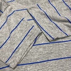 Vtg FILA Dominican Republic Beach Exploration Team Mens T-Shirt L Gray Striped