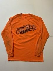 Lot Of 2 Suavecito Pomade Hair Styling Graphic L/S Orange Neon T-Shirts Sz. M