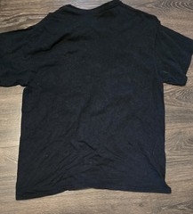 NASA Black T-Shirt Pink And Purple Rocketship Graphic Design Size Large