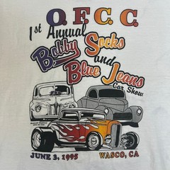 Vintage 1995 Bobby Socks and Blue Jeans Car Show T-Shirt Size XL Single Stitch