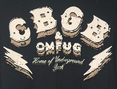 CBGB & Omfug Flannel Sleeve T-shirt Small Unisex Goodie Two Sleeves Black