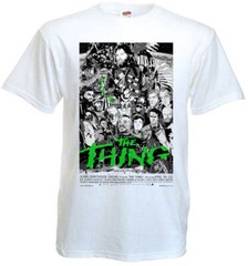 The Thing v82 T-shirt white movie poster horror John Carpenter all sizes S-5XL