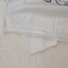 VTG SS Dolphin T-Shirt Mens S White Cruise Ship Blueprint Deck Paper Thin 80s