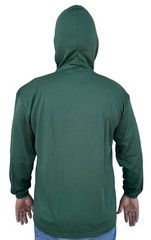 Hoodie Green High Visibility Shirt / Air Cooling Flow w/ UV Protection