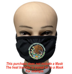 ESTADOS UNIDOS MEXICANOS 3X3 inch SELF IRON ON HEAT TRANSFER FOR MASKS TSHIR LOT