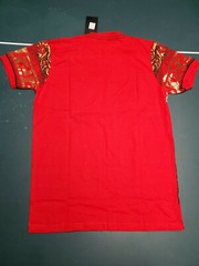 Men’s Bucheli Slim Fit Red Cotton/Lycra Stretch Fashion Tee Free Ship