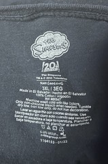 The Simpsons T-Shirt Men’s 3XL Couch Scene Black W/Pink Graphics 100% Cotton