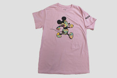 Neff x Disney Mens Mickey Mouse Cartoon Fill Pink Shirt New S, L