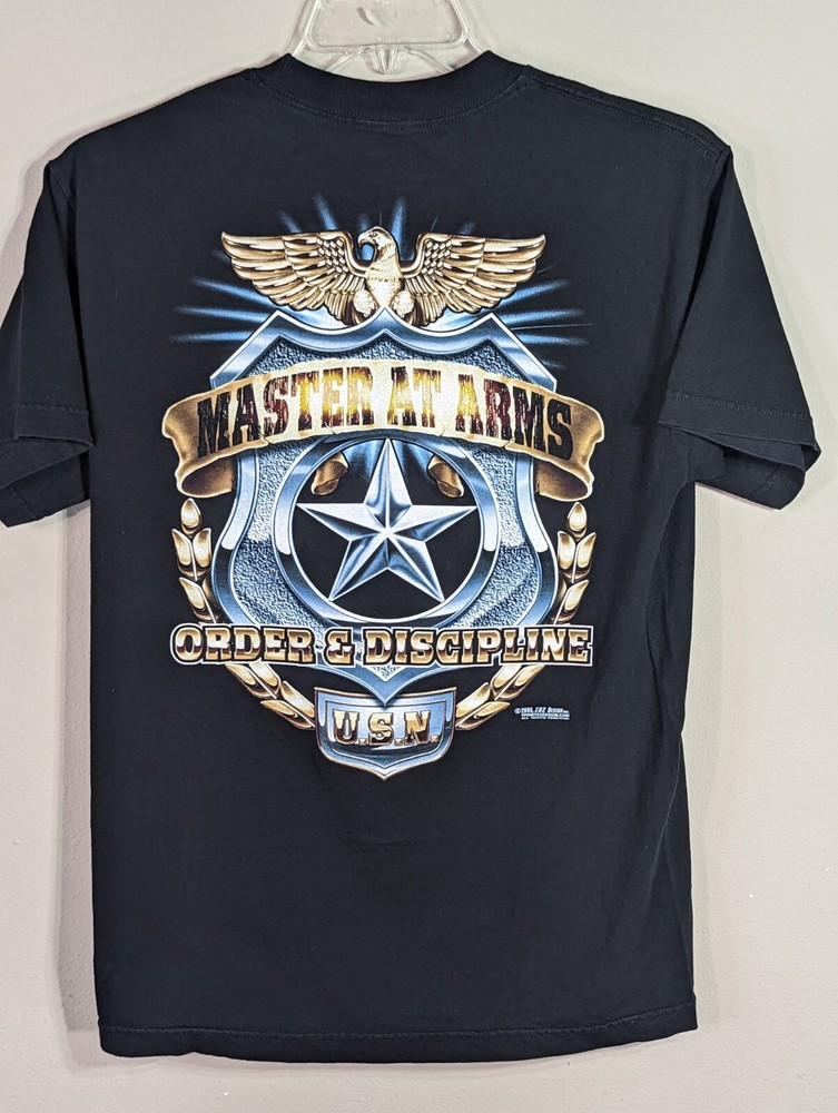 7.62 Designs Master Arms Order And Discipline Black Graphic T-shirt Medium