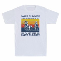 Team Roping Most Old Men Would Have Up By Now Vintage Men’s T-Shirt Black Tee