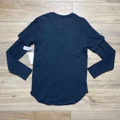 PacSun On the Byas Shirt Mens Long Sleeve Henley Shirt Size Small Longer Length