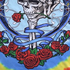 GRATEFUL DEAD-NEVER DEAD-SYF-TIE DYE T-SHIRT S-M-L-XL-2X,3X,4X Garcia,Wier,Lesh