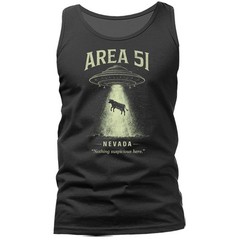 Area 51 UFO Alien Abduction Cow Nevada Sci Fi Humor Tank Top